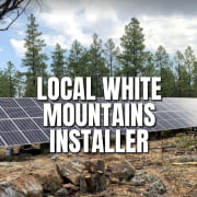 local white mountains solar panel installers
