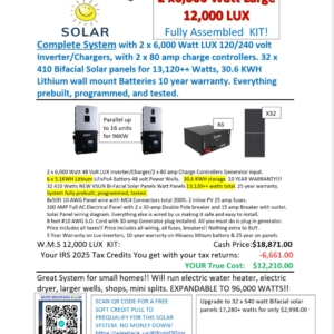 2x6000 30.6 kwh large lux