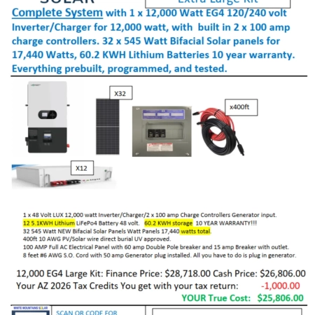 12000w extra large capacity solar kits by wms summer 26