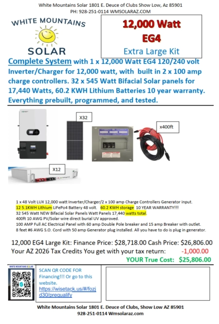12000w extra large capacity solar kits by wms summer 26