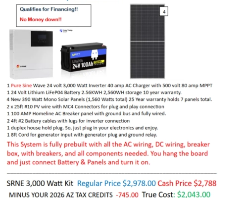 3000w diy solar kits summer 26