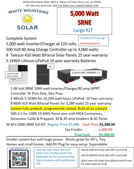 5000w large solar kit wms summer 26