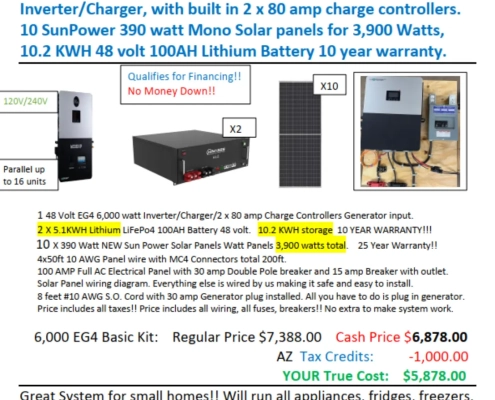 6000w summber 26 solar kits wms